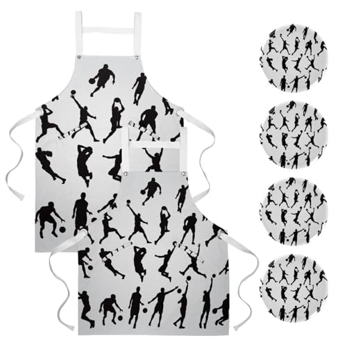 Tablier de cuisine anti-tache lot de 2 pour pâtisserie et restaurant