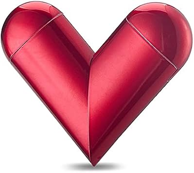 KATZONE - Hearts ON Fires - Soft Flame & UBS Windproof Lighter - 2 Lighters in 1 Red