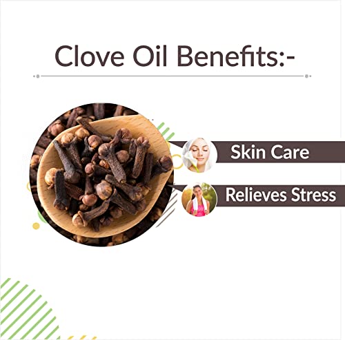 Image of B-URBAN Clove (Syzygium Aromaticum) Oil|100% Pure & Natural Undiluted Essential Oil Organic Standard For Skin & Haircare|Calming Properties, Eases Headaches, Reduces Aging Signs,Pain-Reliever-100ML