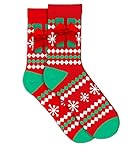 Tipsy Elves Red Present Pocket Socks for Women OSFA