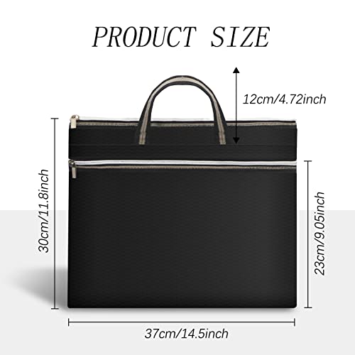 Colorlife Bolsa de arquivo A4 com zíper, 2 unidades, bolsa de documentos com zíper com alça para pas