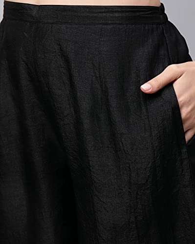 Image of INDO ERA Women's Polyester Solid Straight Kurta Palazzo With Dupatta Set(IE26KH9PK1836)