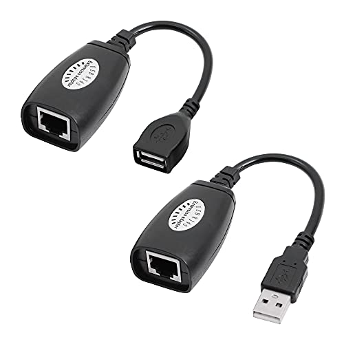 YACSEJAO USB 2.0 Ethernet Extender Adapter USB &uuml;ber RJ45 Ethernet Stecker f&uuml;r Cat6/5/5e Verl&auml;ngerungskabel Adapter bis zu 50 m