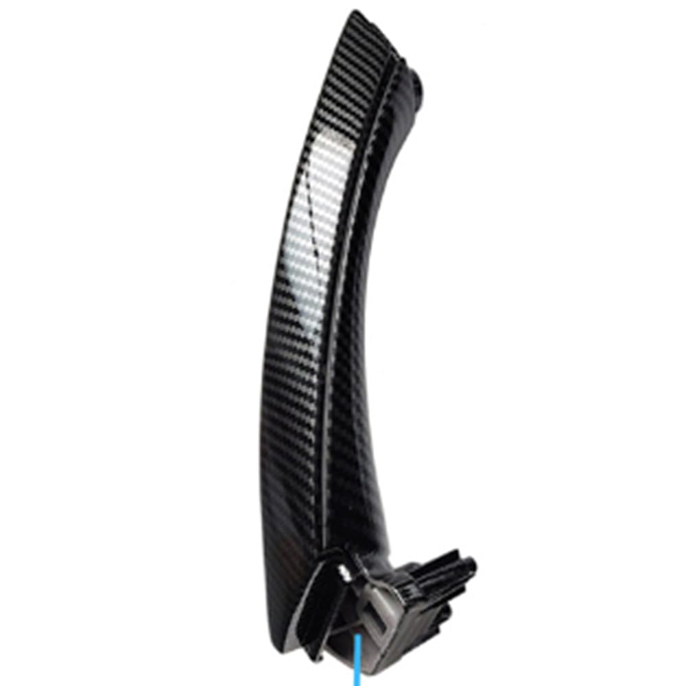 Kakulkomen Carbon Fiber Car Inner Door Armrest Panel Handle Pull Outer Cover Trim Replacement Compatible with BMW 3 Series E90 E91 E92 E93 316i 318i 320i 325i 328i (Left Handle Set)