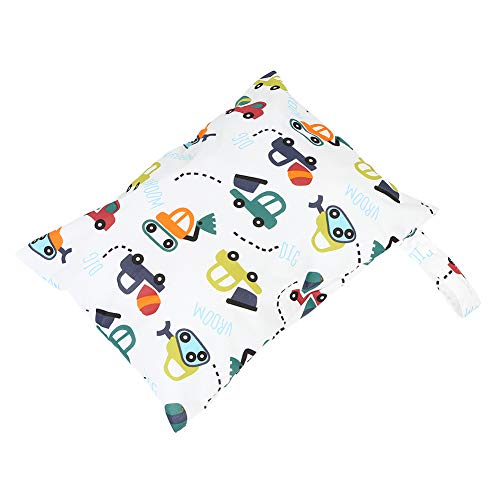 Dioche Diaper Bag Organizer, Portable Baby Diaper Nappy Storage Bag with Zipper, Reusable Bag, Blue Car