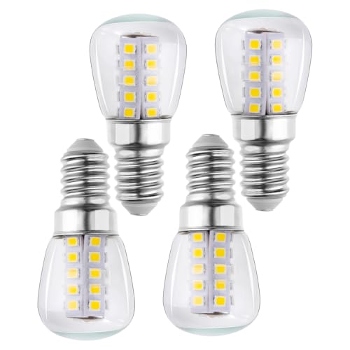 SHINEOFI 4 Piezas Bombilla LED Frigorífico Luz Cálida bajo Calor Unidades Compatible con Máquinas de Coser y Pequeños Reemplazo y Energético