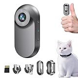 HOFAOUG Mini cámara corporal 1080P, mini cámara de acción con tarjeta de memoria integrada de 32 GB, tamaño pulgar, cámaras compactas para el trabajo, viajes, ciclismo y mascotas, collar de cámara