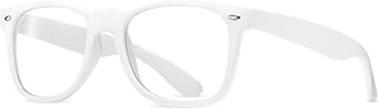 Clear Lens Non-Prescription Retro Nerd Glasses for Men Women - Cosplay Costume Fake Eyeglasses