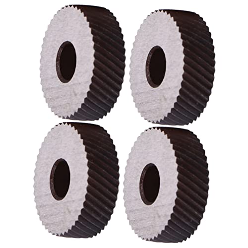 Mikikit Diagonal Wheel Linear Knurling Tool 4pcs Steel Knurling Wheel Set High Durability