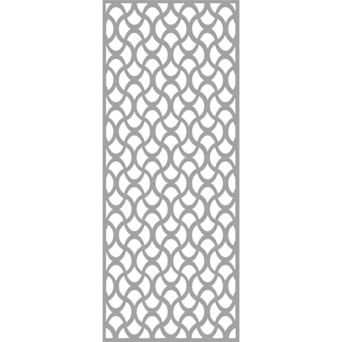 Image of 15 3 /8 inchW x 39 3 /8 inchH x 3 /8 inchT Resort Decorative Fretwork Wall Panels in Architectural Grade PVC