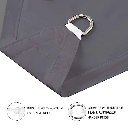 Voile d'ombrage rectangulaire gris pour des repas frais en terrasse d'été