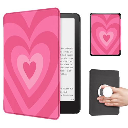Image of CoBak Cute Case with Fold-Back Magnetic Cover for 7 inch Kindle Paperwhite 12th Gen 2024 and Colorsoft - for PopSockets Grip, Compatible with iPhone MagSafe and Anker Wireless Charging Pads, Auto Wake