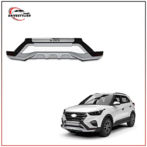 Image of Acrylonitrile Butadiene Styrene (ABS) Front & Rear Bumper Protector Guard for Hyundai Creta 2018-19