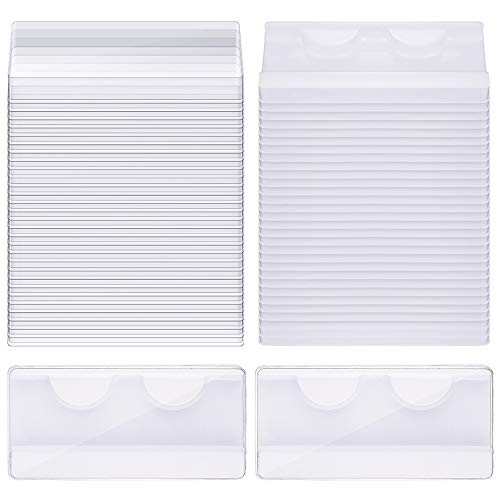 50 Pieces Large Eyelash Box Empty False Eyelash Storage Case Plastic Lash Container Box Holder Makeup Organizer Case for Boutique Beauty Salons (White)