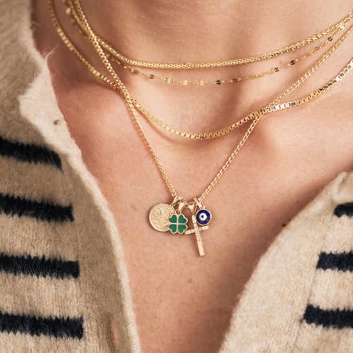 Gelin Evil Eye Charm Pendants in 14K Solid Gold2