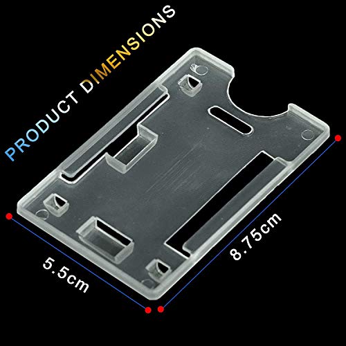 Image of AccuPrints - Pack of 100 single side Card Holder Badge, Transparent for office use, used for id card