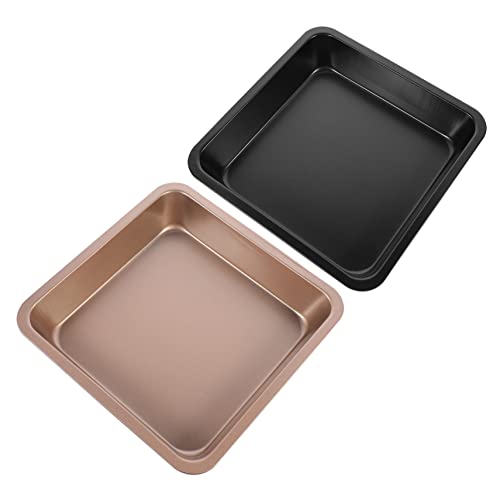 Zerodeko Set di 2 Teglie da Forno Placcate in Acciaio Carbonio da 8 Pezzi Facili da Pulire E Lavabili in Lavastoviglie per Torte E Toast Fatti in Casa