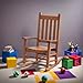 BplusZ Kid Rocking Chair Child Toddler Small Baby Wooden Comfy Rocker Chairs Furniture for Nursery Bedroom Livingroom Outdoor Reading Room, Ages 6-10, Brown