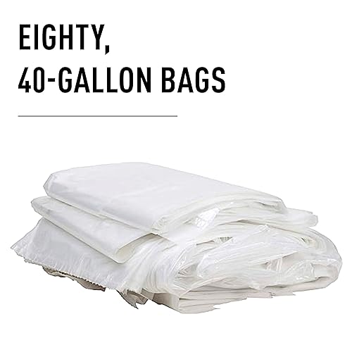 IDEAL AC0920H Shredder Bags – 20” x 47” Case of 80, Gusseted, 40-Gallon Capacity, Heavy-Duty Bags for IDEAL Shredder Models 2503, 2604, and 3104.
