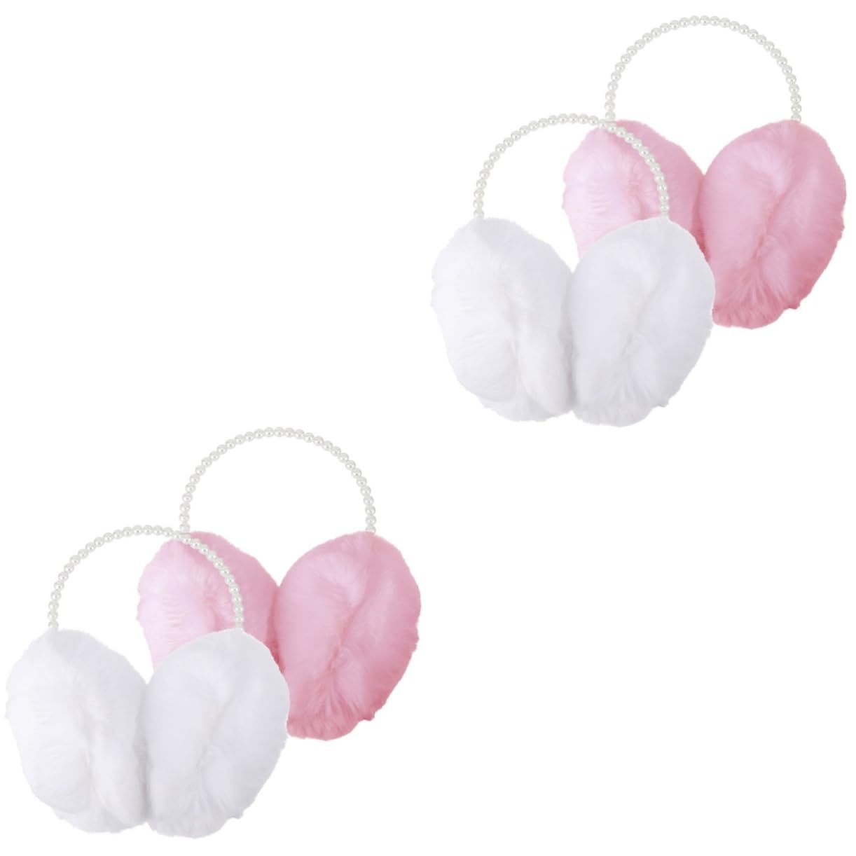 SOIMISS 4pezzi Paraorecchie Peluche Colorati Protezione Invernale Per Orecchie Accessorio Caldo e Carino Per Attività All Aperto Adatto Per Adulti