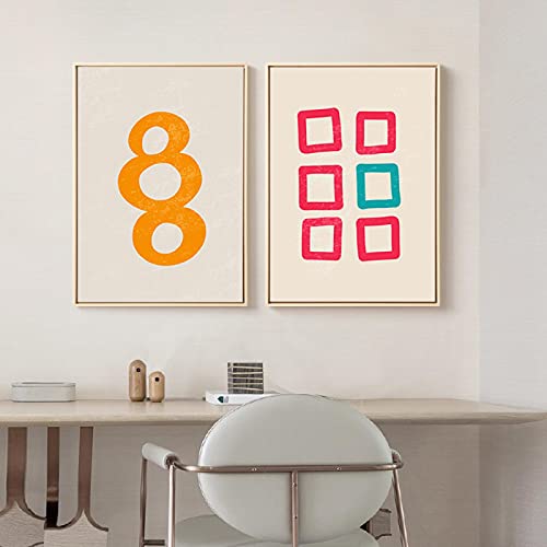 Peinture sur toile multicolore moderne en édition double 40x60