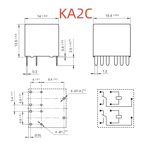 Relé G8NB-27SR 12VDC de 10 pines componente electrónico KA2C-12V 3