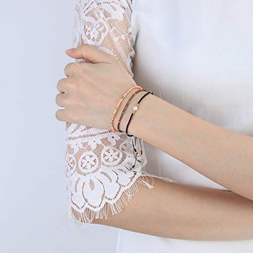 Image of C.QUAN CHI Handmade Friendship Beaded Bracelet Adjustable Colorful Miyuki Beads Bracelet