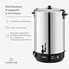 Klarstein KonfiStar 50 - Stérilisateur automatique, Distributeur boissons chaudes, 50 L, 30-110 ° C, Conservation à chaud, acier inoxydable
