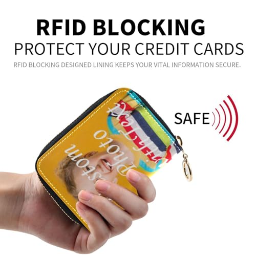 Personalized Wallet With Name Logo, Custom Photo Leather Wallet For Women, Perfect Gifts For Wife,Mom,Daughter,Girlfriend Double Sided Print3