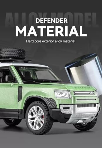 Image of Exclusive Alloy Metal Pull Back Die-Cast Car Diecast Metal Pullback Toy Car with Openable 6 Doors,Light Music Boys Gifts Toys (1:24 Defender Outdoor Adition-Multicolor)