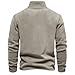 HUBGFEQ Thicken Warm Fleece Jacket for Men Zipper Neck Pullover Men's Sweatshirt Soft Shell Mens Jacket-Dark Grey-EUR XXL 95-105Kg