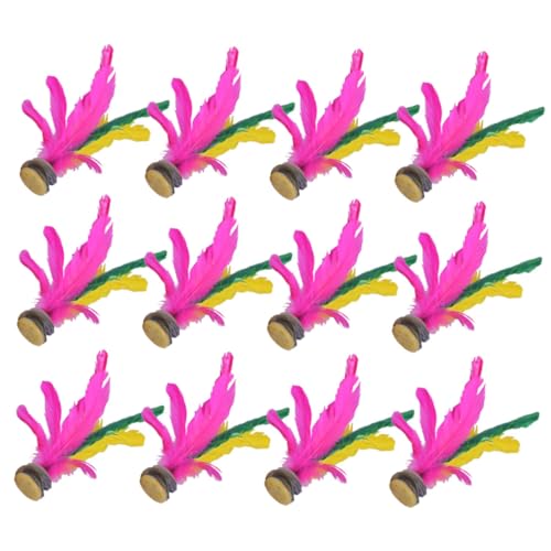 SUPVOX 12pcs Foot Exercise Game Shuttlecocks Traditional Jianzi Sports Toys Made of Material