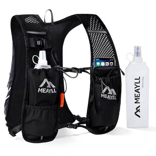 Laufweste für Damen & Herren mit 500 ml TPU Trinkflasche Leichter und bequemer Laufrucksack 7 L Volumen Kompatibel mit 2 L Trinkblase ideal für Trailrunning Radfahren Wandern und Marathon