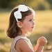 7Rainbows Fashion Cute White Bow Headband for Girls Toddlers.