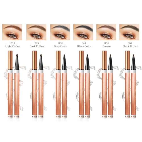2# Dark Brown 6-Color Waterproof Brow Pen