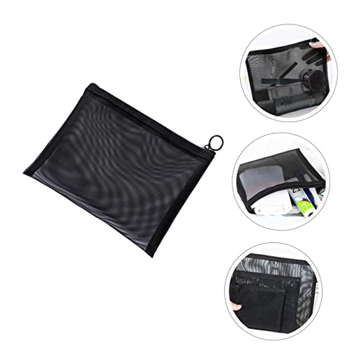 Sac à cosmétiques en maille et trousse transparente de bureau