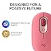 Logitech POP Mouse, Wireless Mouse with Customizable Emojis, SilentTouch Technology, Precision/Speed Scroll, Compact Design, Bluetooth, Multi-Device, OS Compatible - Heartbreaker Rose