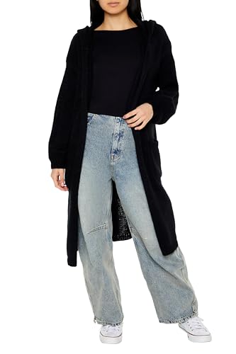 Image of Forever 21 Women's Hooded Cardigan Sweater