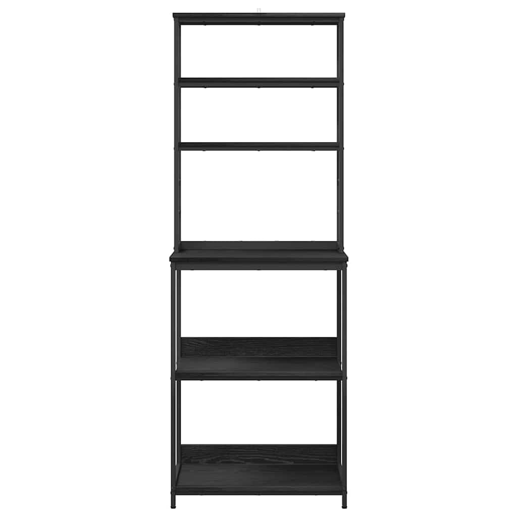 Küchenregal 60x40x168 cm, Holzwerkstoff mit Stahlrahmen, freistehendes Industrie-Design für Küche und Essbereich, vielseitige Aufbewahrung für Kochutensilien und Deko,