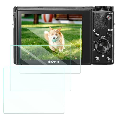 Image of K&F CONCEPT 3pcs Screen Protector Compatible with Sony RX100 VII Digital Camera, Ultra Clear Tempered Glass Screen Protector, Anti Scratch Bubble Free Ultra Resistant