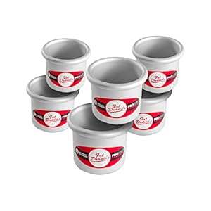 Fat Daddio’s Anodized Aluminum Round Cake Pans, 6 Piece Set, 3 x 3 Inch