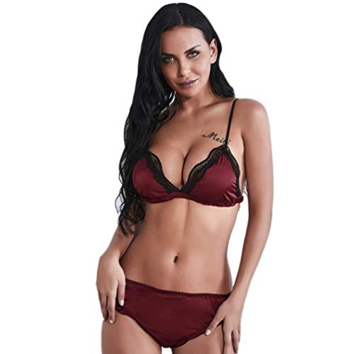 Soutien-gorge en soie et slip dos nu la tentation d'une lingerie érotique unique