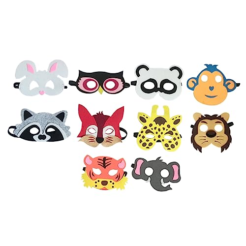 Masques d'animaux en feutre pour animations de fête et anniversaires