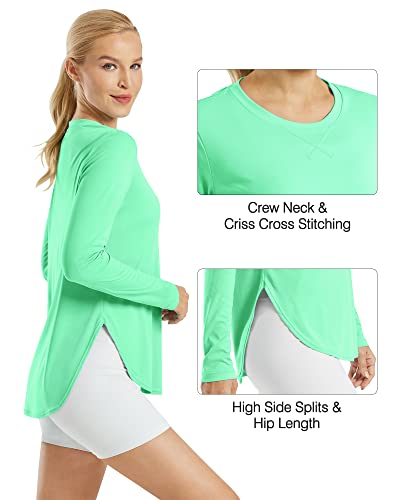 Image of G4Free Lightbreeze Womens UPF 50+ Long Sleeve Workout Tops Quick Dry UV Sun Shirt Running Gym Hiking Yoga Casual Lightweight