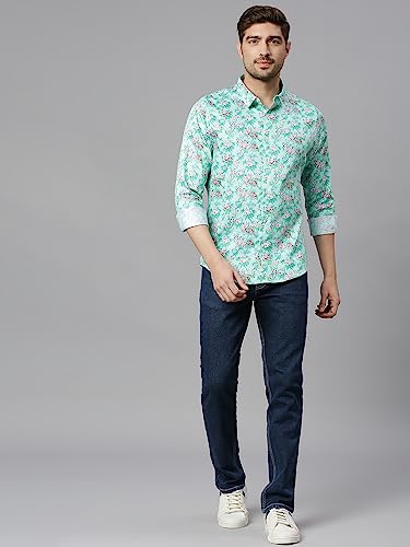 Image of Thomas Scott Men's | Printed | Full Sleeve | Slim Fit | 100% Cotton | Spread Collar | Casual Shirt