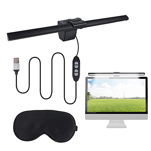 VIGIND Computer Monitor Light,Screen Light Bar USB Powered Monitor Clamp Lamp,Eye Protect Clip On Monitor Lamps,Adjustable Brightness/Color,Over Monitor Light Bar,with a Eye mask (Screen Bar for PC)