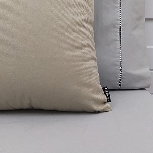 Kit 3 Capas de Almofada Lisa Suede Ziper Invisível (Lisas Bege + Capuccino + Cinza)