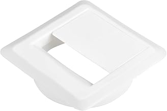 SOTECH Cable grommet diameter 60 mm (70 x 70 mm, mounting depth 15.5 mm, white) Recessed desk cable guide