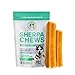 Himalayan Sherpa Long Lasting 100% Natural Digestible Yak Milk Dog Chews Bully Sticks Bones Treats Odor Stain Gluten GMO Free for Medium to Large Dogs - 2 Pcs (7oz.)