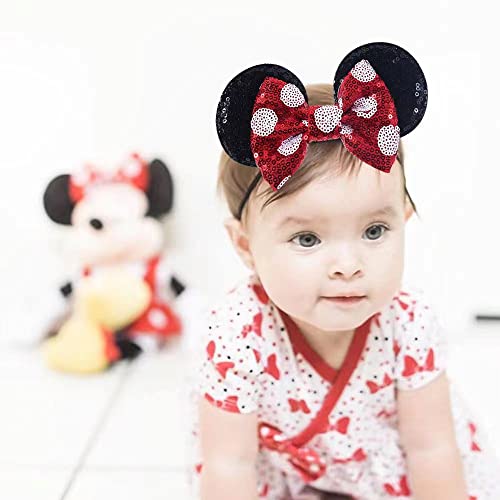 Jiahang COMOYA Mouse Ears Sequin Bow Nylon Hairband thumb #3